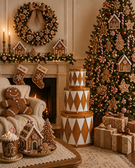 Gingerbread Themed Drums Set of 3