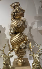 Champagne Bauble Stack 91cm