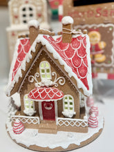 Gingerbread Red Roof Cottage LED