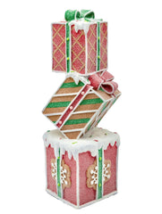 Gingerbread Gift Box Stack 36cm
