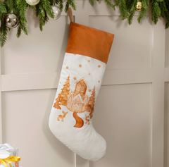 Gingerbread Velvet Stocking