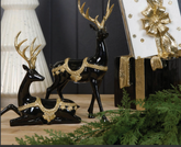 Black & Gold Reindeers
