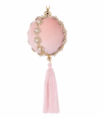 Blush Tassel Bauble With Pearls