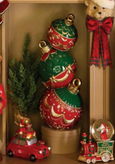 Bauble Stack Traditional Red & Green 41cm