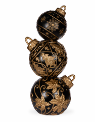Bauble Stack Traditional Black & Gold 92cm