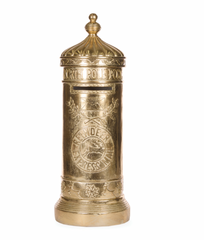 77 CM GILDED SANTA MAILBOX