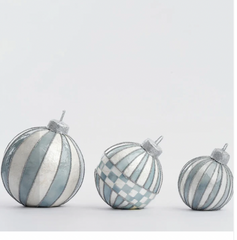 Blue Capiz Bauble Decor Trio