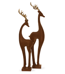 Flocked Reindeer - choice of 2 sizes