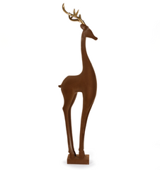 Flocked Reindeer - choice of 2 sizes