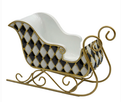 Black & White Sleigh 30cm