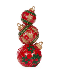 Bauble Stack Traditional Red & Green 41cm