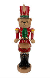 Drummer Bear LED Nutcracker 92cm