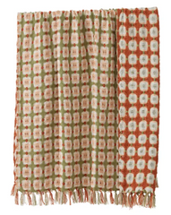 ELOUISE WOOL BLEND THROW - Green