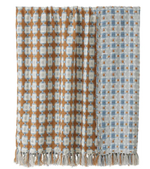 ELOUISE WOOL BLEND THROW - Sky