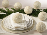 Ivory Pearl 10cm Decorative Ball Set of 4