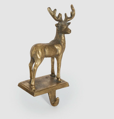 Golden Deer Stocking Holder 23cm