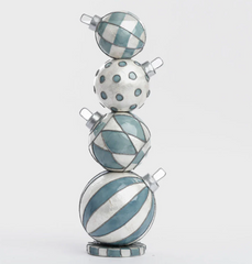 Capiz Bauble Stack - Blue 45cm