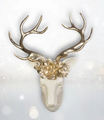 Floral Reindeer Wall Display