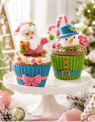 Christmas Cupcakes Decor-Set of 2