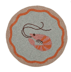 Beaded Placemat Prawn