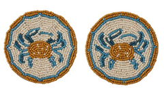Beaded Coasters Crab S/2