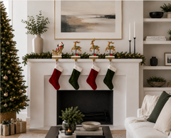 4 ASST SANTA SLEIGH STOCKING HOLDERS