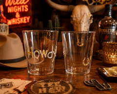 Howdy Glass Tumblers Set of 2