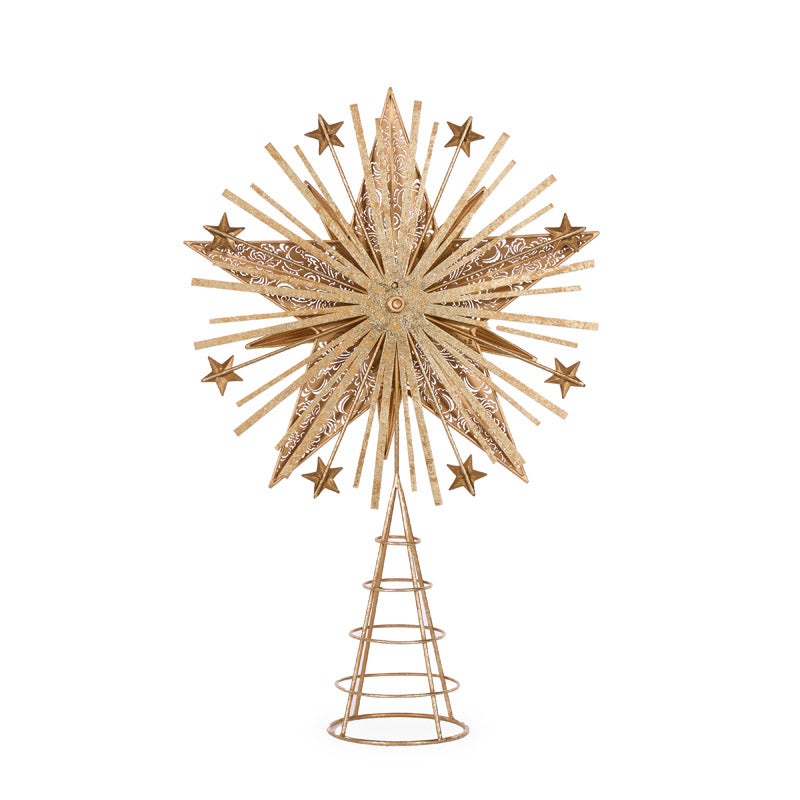 Gold Starburst Tree Topper