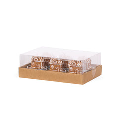 Gingerbread House Tea Light Candle S/6