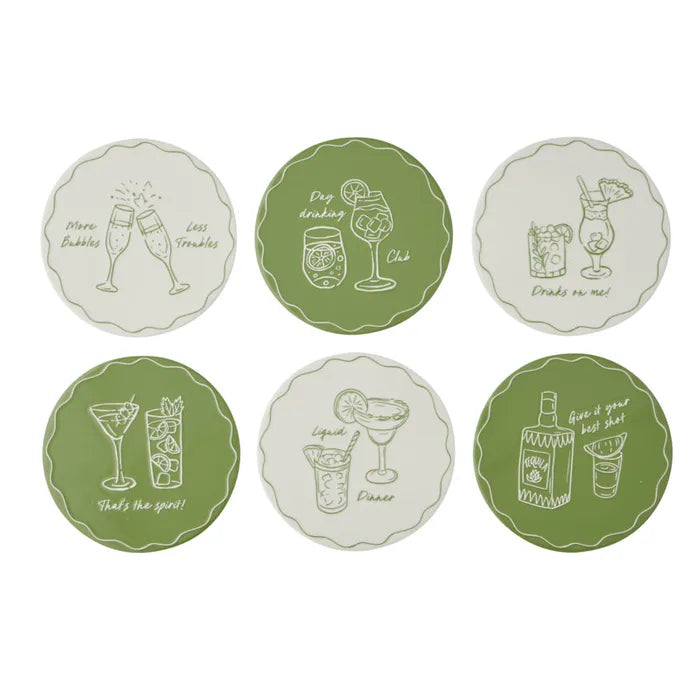 Happy Hour Set of 6 Coasters