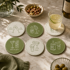 Happy Hour Set of 6 Coasters
