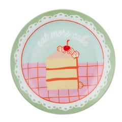 Eat More Cake Plate S/2