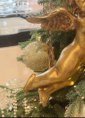12cm Encrusted Gold Ball