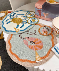 Beaded Coasters Crab S/2