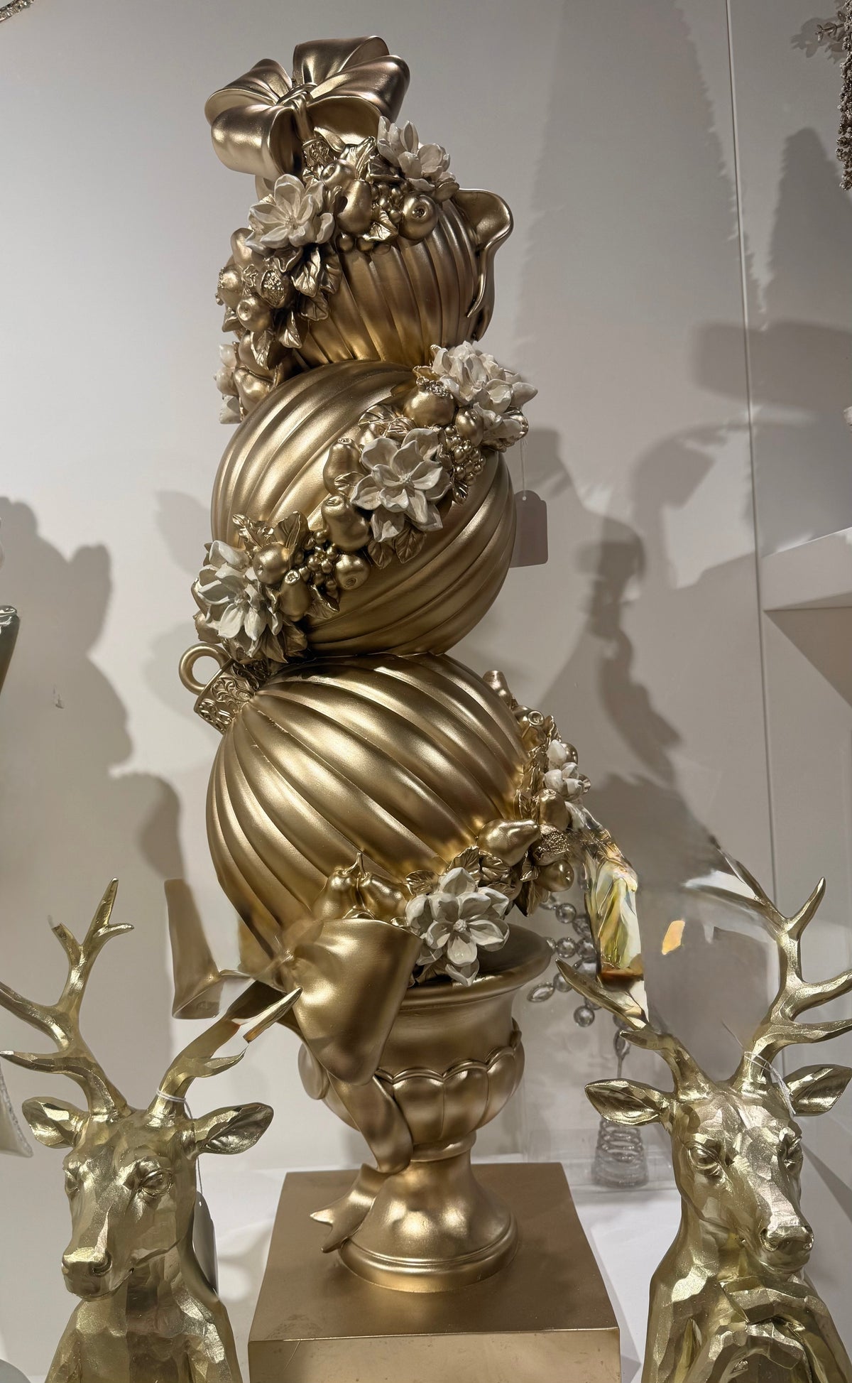 Champagne Bauble Stack 91cm