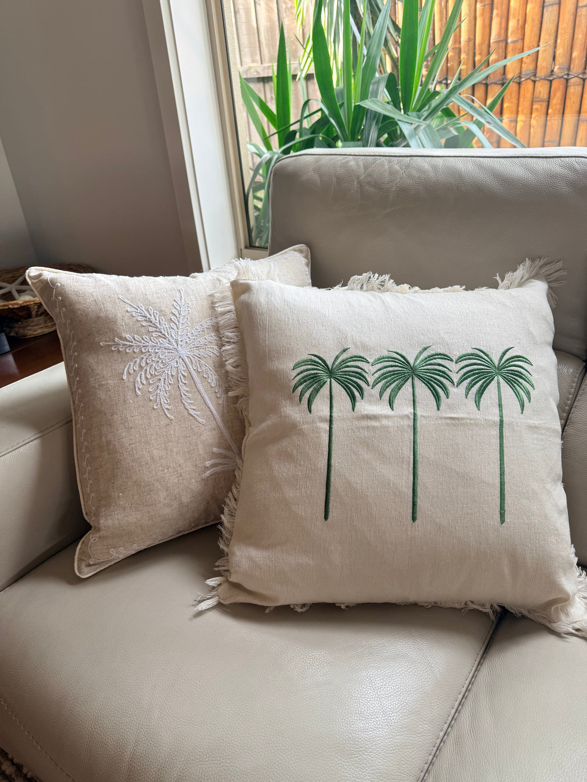 3 Palm Cusion Cover 50cm  2 Colour Choices