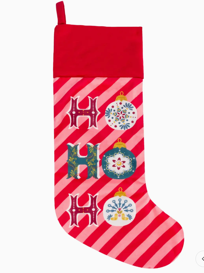 'Ho Ho Ho' Velvet Stocking
