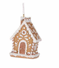 Hanging Gingerbread House with Chimney Set of 4