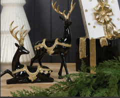 Black & Gold Reindeers