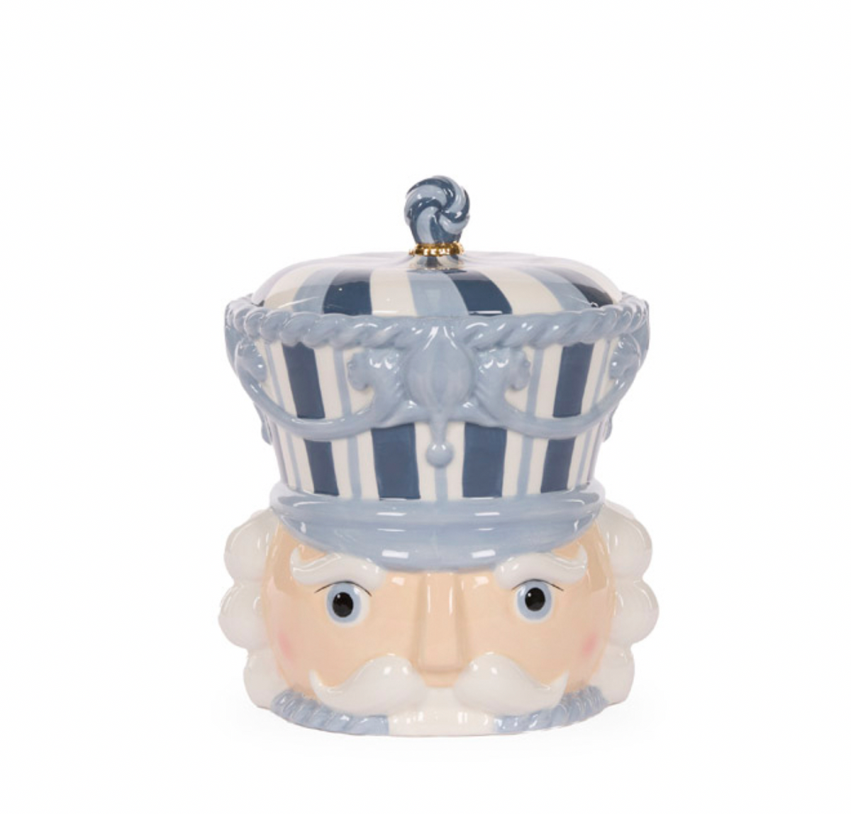Blue & White Nutcracker Cookie Jar