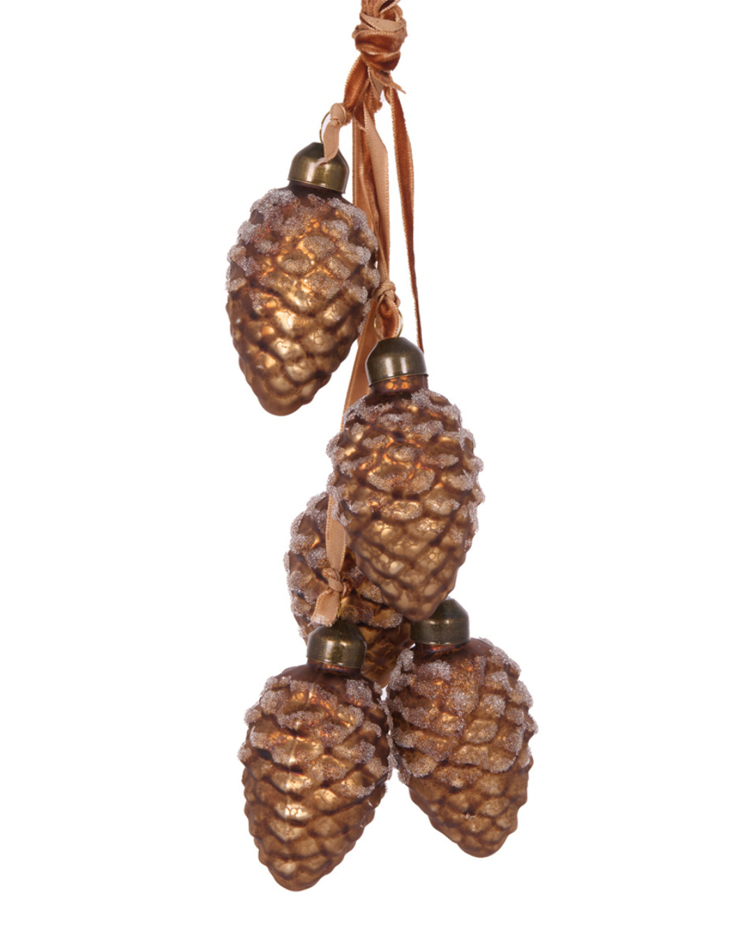 Frosted Pinecone Cluster Hanging