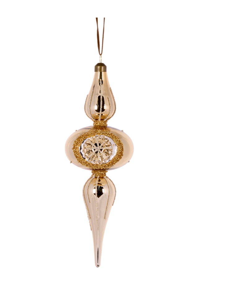 Gold Diamond Reflector Finial