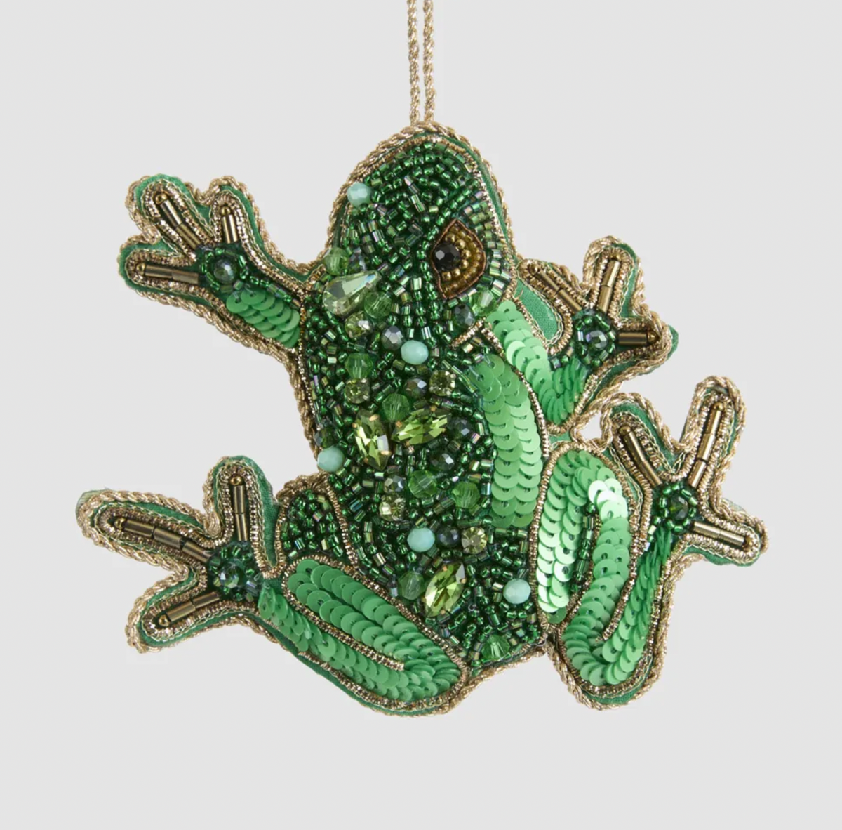 Dainty Green Tree Frog Hanging Ornament
