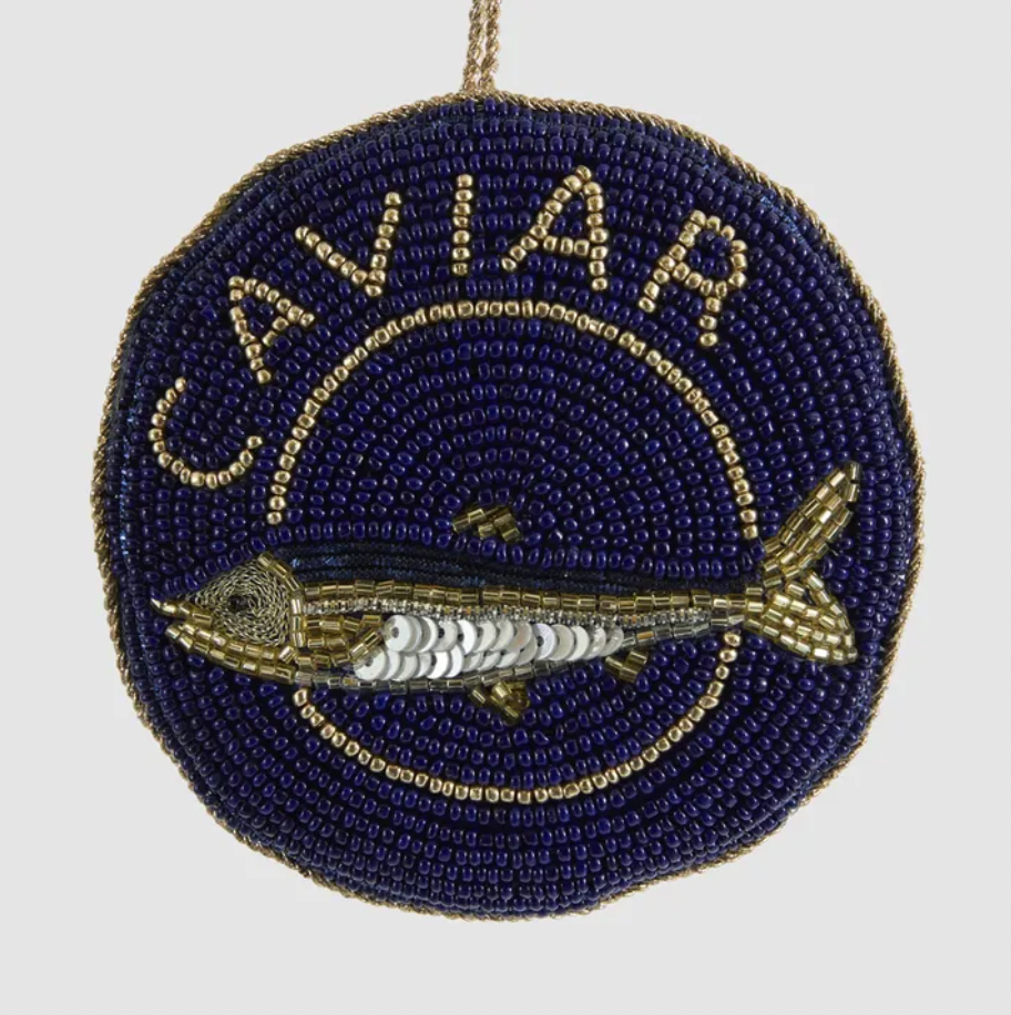 Caviar Beaded Hanging Ornament.