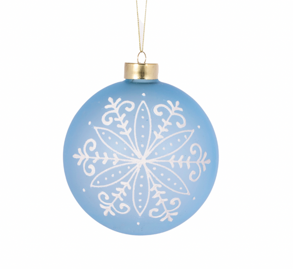 Delicate Snowflake Round Bauble - Set of 2