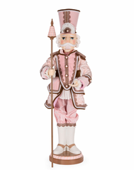 96 CM PINK FABRIC NUTCRACKER WITH STAFF
