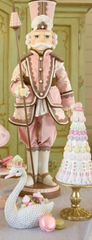 96 CM PINK FABRIC NUTCRACKER WITH STAFF