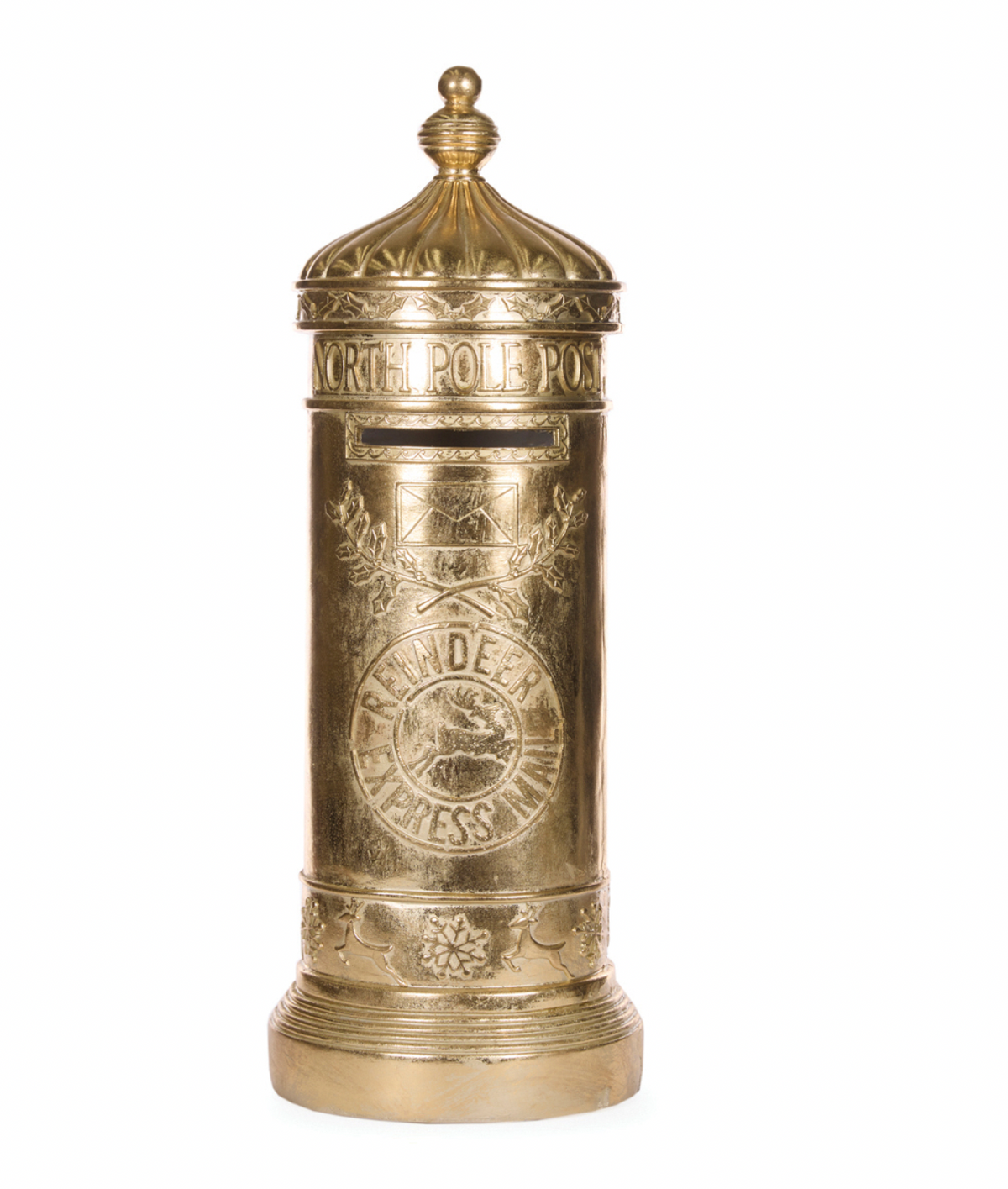 77 CM GILDED SANTA MAILBOX
