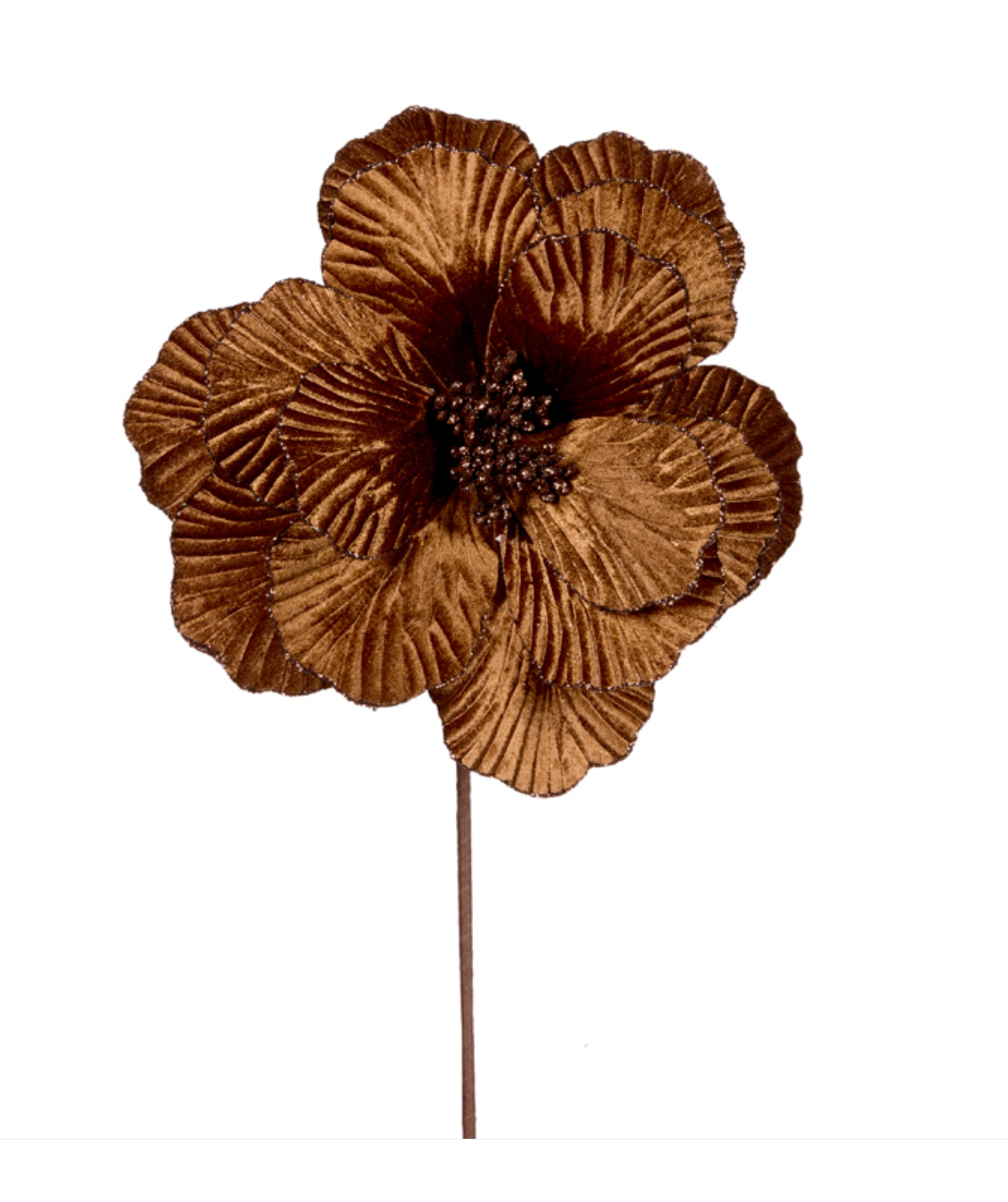 Copper Velvet Flower - Set of 4