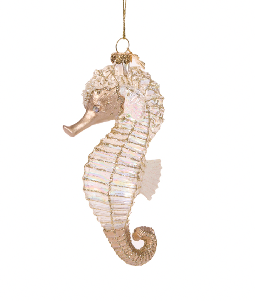 Glass Seahorse Hanging Ornament